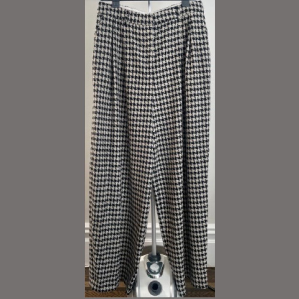 H&M Houndstooth Wide Leg Trousers